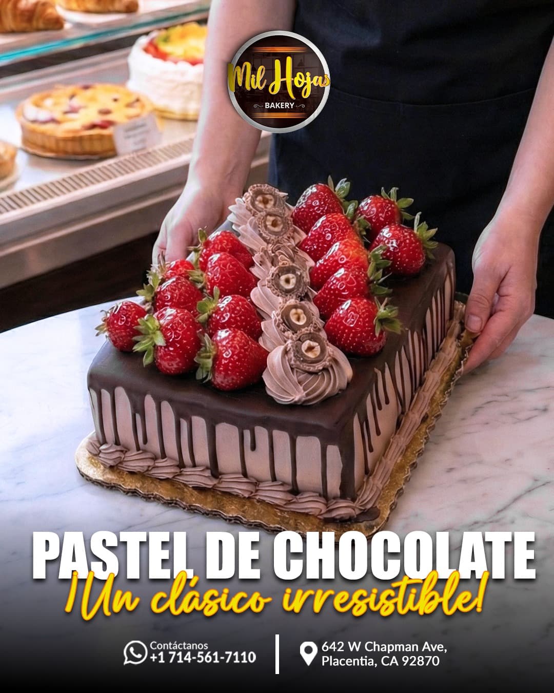 Pastel de chocolate artesanal